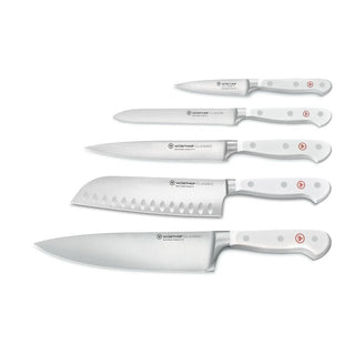 Wusthof Classic White 6-piece knife block set Santoku version - Buy now on ShopDecor - Discover the best products by WÜSTHOF design