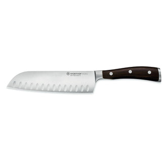Wusthof Ikon santoku knife with hollow edge 17 cm. african black - Buy now on ShopDecor - Discover the best products by WÜSTHOF design