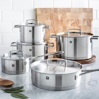 Zwilling Passion Cookware Set of 9 pieces - 5 pots - 4 lids Steel - Buy now on ShopDecor - Discover the best products by ZWILLING design