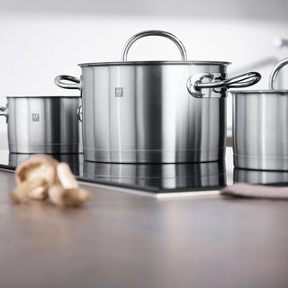 Zwilling Prime Cookware Set of 9 pieces - 5 pots - 4 lids Steel - Buy now on ShopDecor - Discover the best products by ZWILLING design
